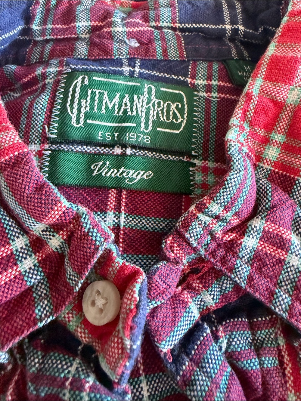 Gitman Brothers Vintage Red Plaid Men's Shirt